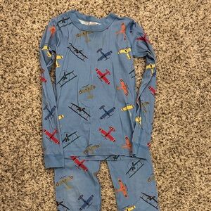 Hanna Anderson Airplane Print Pajamas - Blue